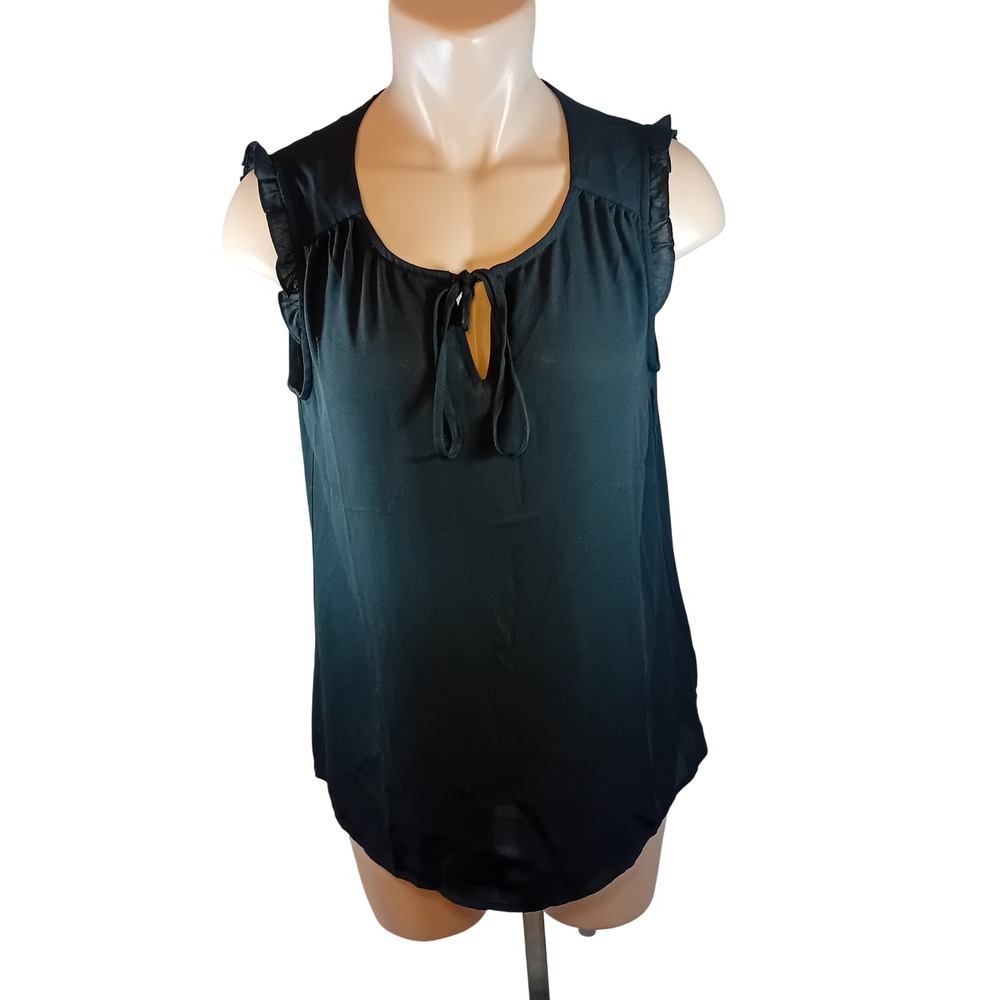 NEW NWT Signature Reitmans Blouse Tie FlutterSleeve Flowy Lightweight Business M
